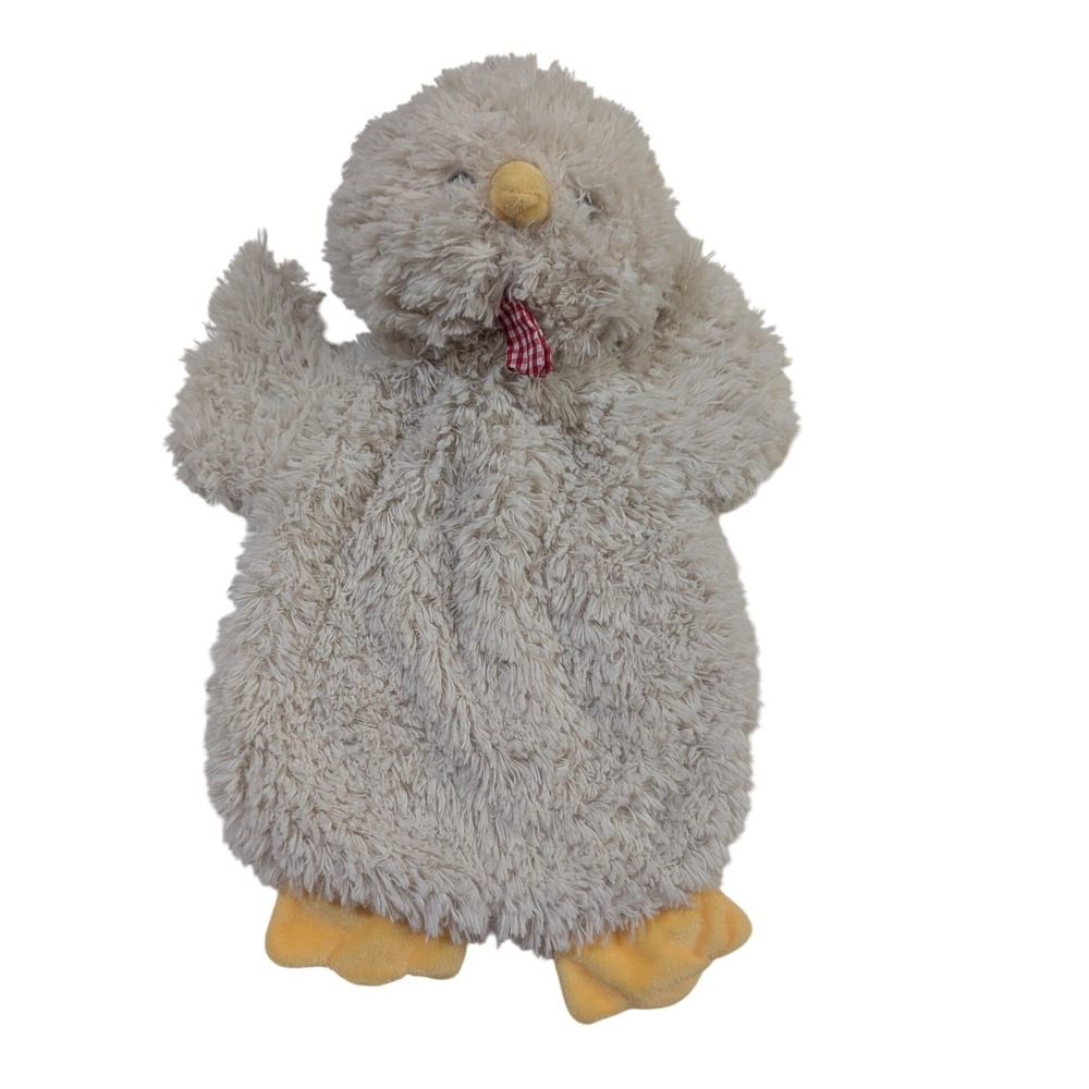 Baby Ganz Happy Hill‎ Flat-A-Pat Chicken Plush Shaggy Cream Bird BG4188 17 inch
